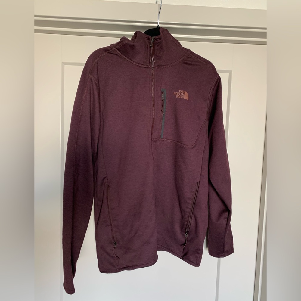 The North Face Maroon Zip up Jacket Hoodie